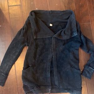 Distress Black Cardigan